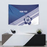 Custom Rugby Fiji Tapestry Blue Traditional Masi Inspired LT9 - Polynesian Pride