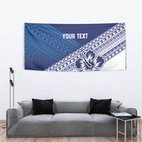 Custom Rugby Fiji Tapestry Blue Traditional Masi Inspired LT9 - Polynesian Pride