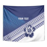 Custom Rugby Fiji Tapestry Blue Traditional Masi Inspired LT9 - Polynesian Pride