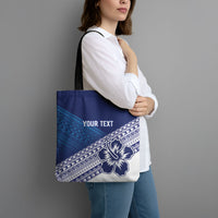 Custom Rugby Fiji Tote Bag Blue Traditional Masi Inspired LT9 - Polynesian Pride