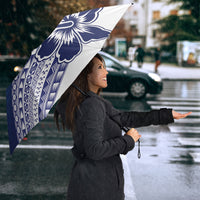 Custom Rugby Fiji Umbrella Blue Traditional Masi Inspired LT9 - Polynesian Pride
