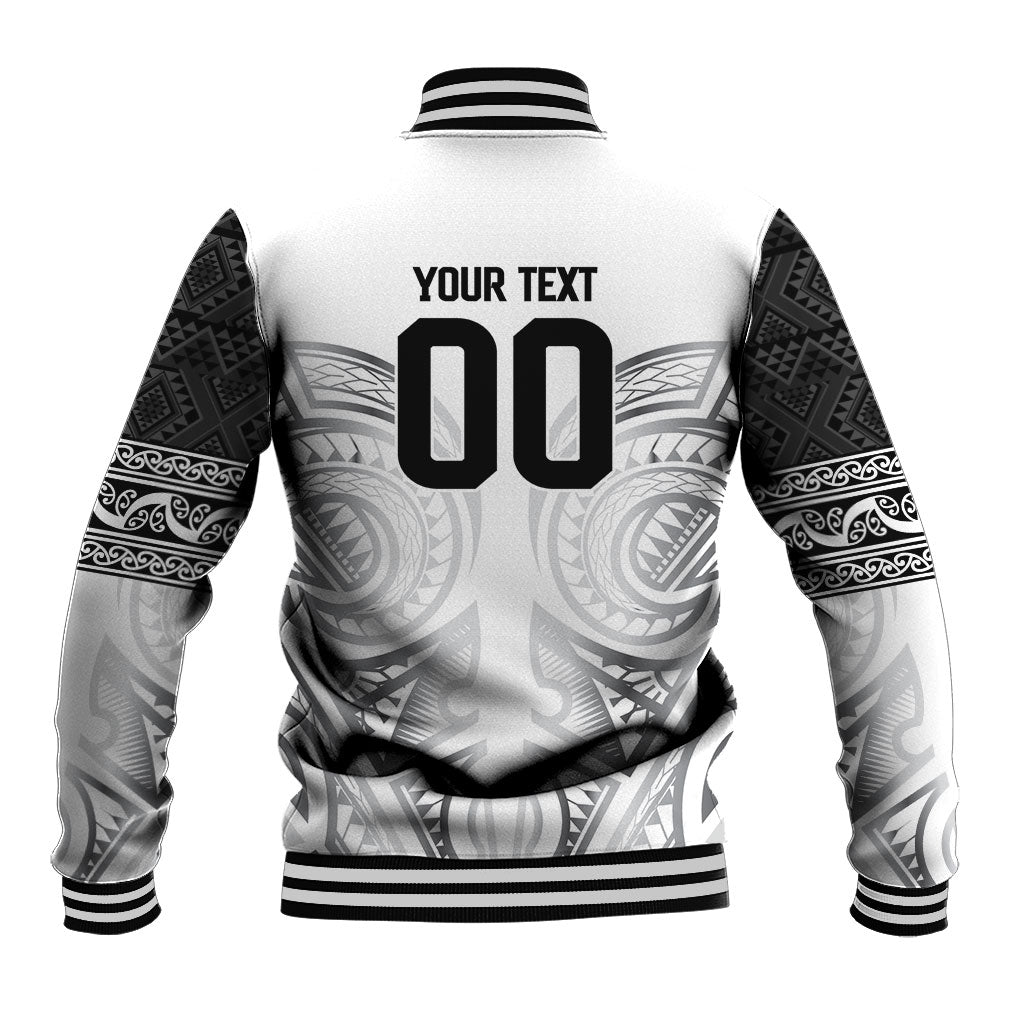 Custom Rugby New Zealand Black Fern Baseball Jacket Niho Taniwha Inspired LT9 - Polynesian Pride