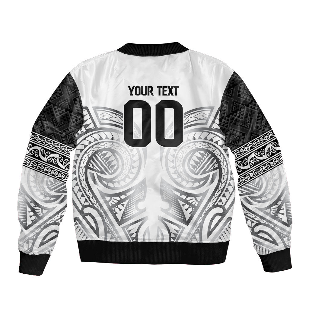 Custom Rugby New Zealand Black Fern Bomber Jacket Niho Taniwha Inspired LT9 - Polynesian Pride