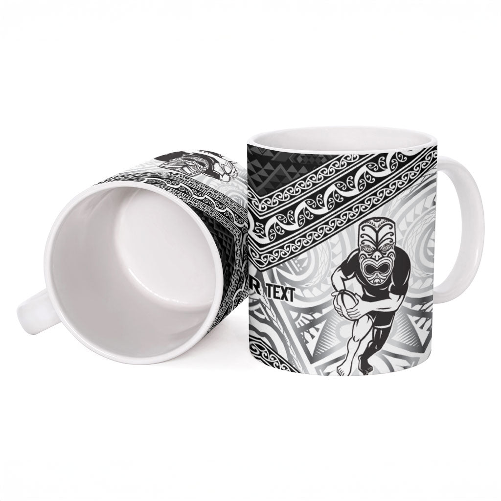 Custom Rugby New Zealand Black Fern Ceramic Mug Niho Taniwha Inspired LT9 - Polynesian Pride