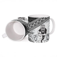 Custom Rugby New Zealand Black Fern Ceramic Mug Niho Taniwha Inspired LT9 - Polynesian Pride