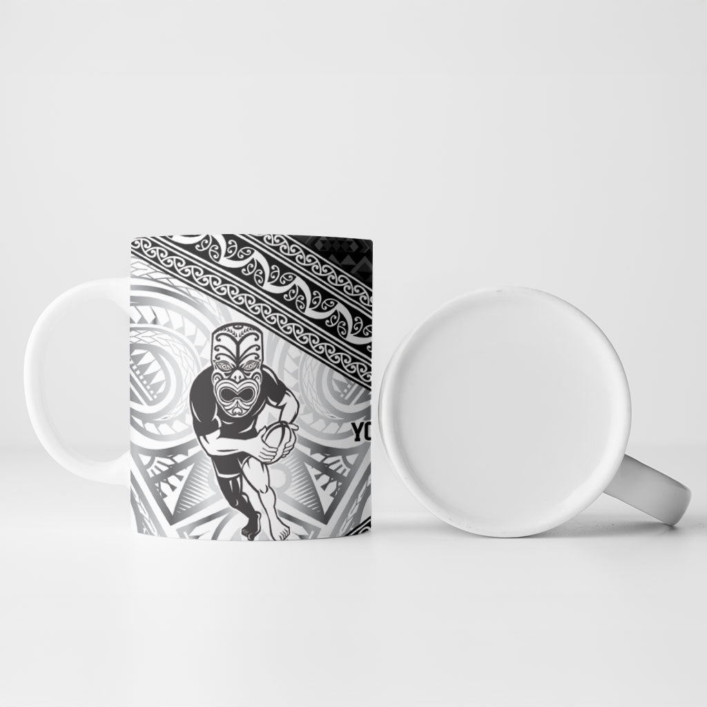 Custom Rugby New Zealand Black Fern Ceramic Mug Niho Taniwha Inspired LT9 - Polynesian Pride
