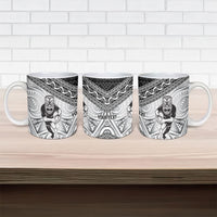 Custom Rugby New Zealand Black Fern Ceramic Mug Niho Taniwha Inspired LT9 - Polynesian Pride