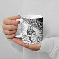Custom Rugby New Zealand Black Fern Ceramic Mug Niho Taniwha Inspired LT9 - Polynesian Pride