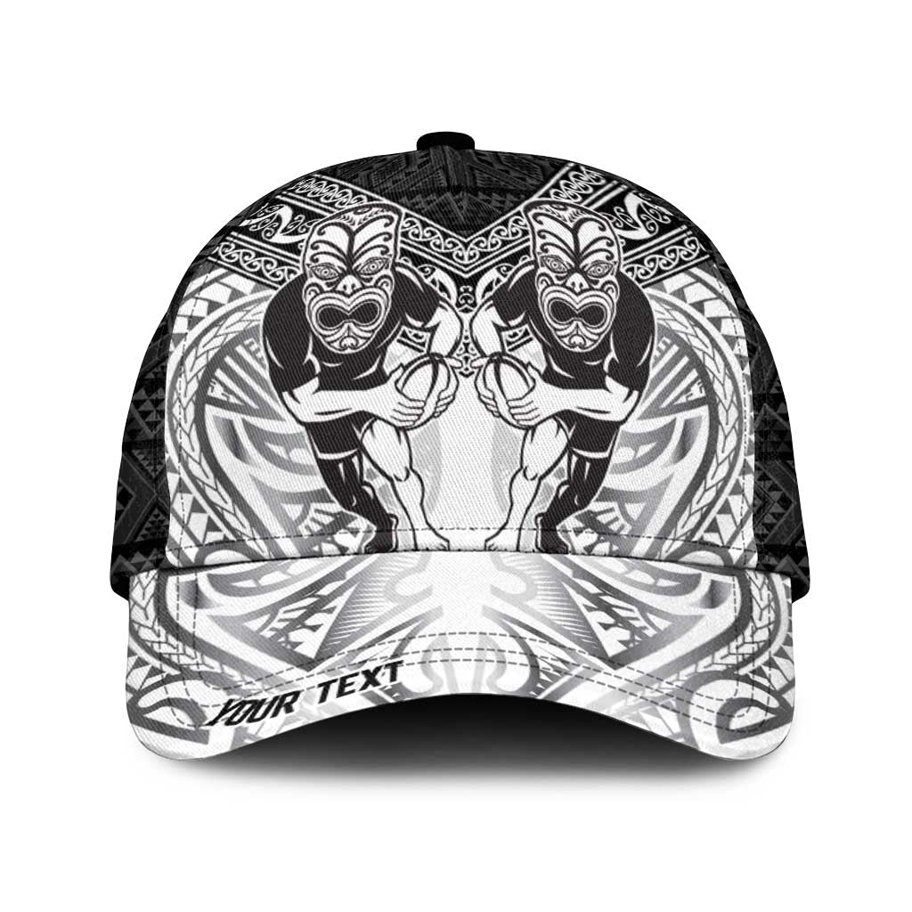 Personalised Rugby New Zealand Black Fern Classic Cap Niho Taniwha Inspired LT9 Universal Fit White - Polynesian Pride
