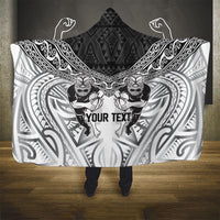 Custom Rugby New Zealand Black Fern Hooded Blanket Niho Taniwha Inspired LT9 - Polynesian Pride