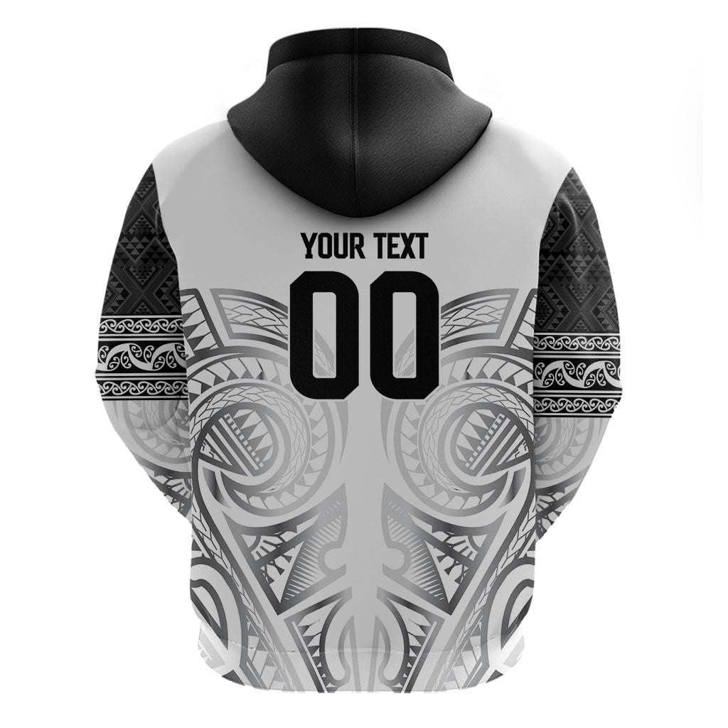 Custom Rugby New Zealand Black Fern Hoodie Niho Taniwha Inspired LT9 - Polynesian Pride