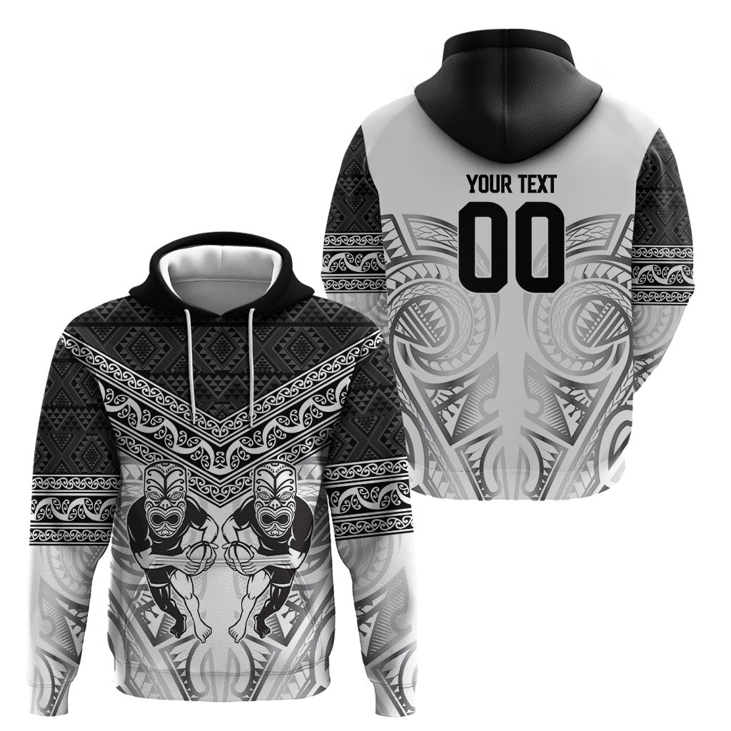 Custom Rugby New Zealand Black Fern Hoodie Niho Taniwha Inspired LT9 - Polynesian Pride
