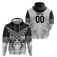 Custom Rugby New Zealand Black Fern Hoodie Niho Taniwha Inspired LT9 - Polynesian Pride