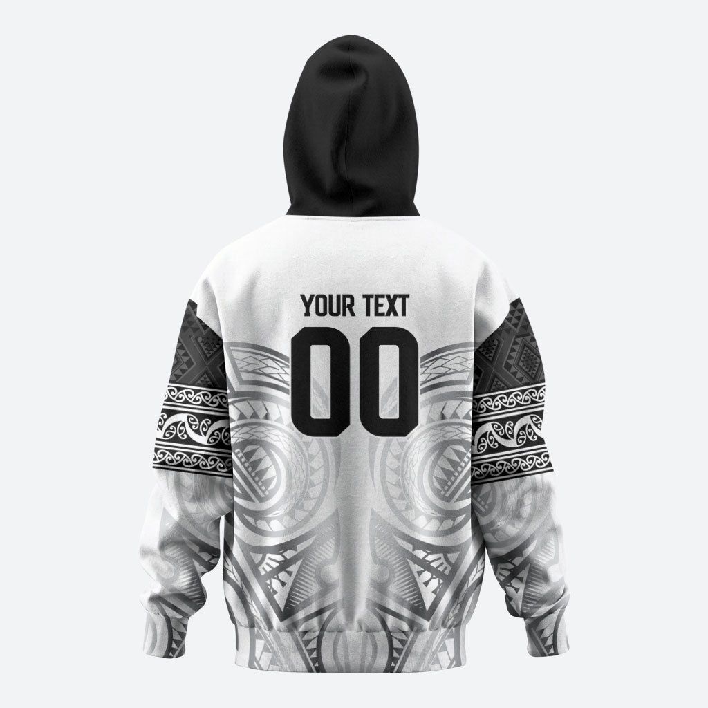 Custom Rugby New Zealand Black Fern Hoodie Niho Taniwha Inspired LT9 - Polynesian Pride