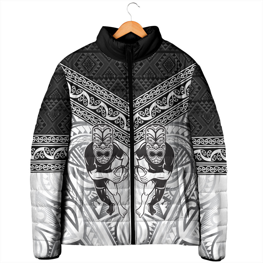 Custom Rugby New Zealand Black Fern Padded Jacket Niho Taniwha Inspired LT9 - Polynesian Pride