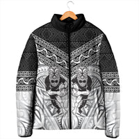 Custom Rugby New Zealand Black Fern Padded Jacket Niho Taniwha Inspired LT9 - Polynesian Pride