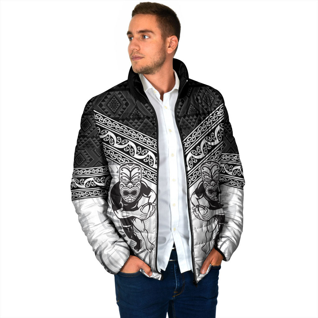 Custom Rugby New Zealand Black Fern Padded Jacket Niho Taniwha Inspired LT9 - Polynesian Pride
