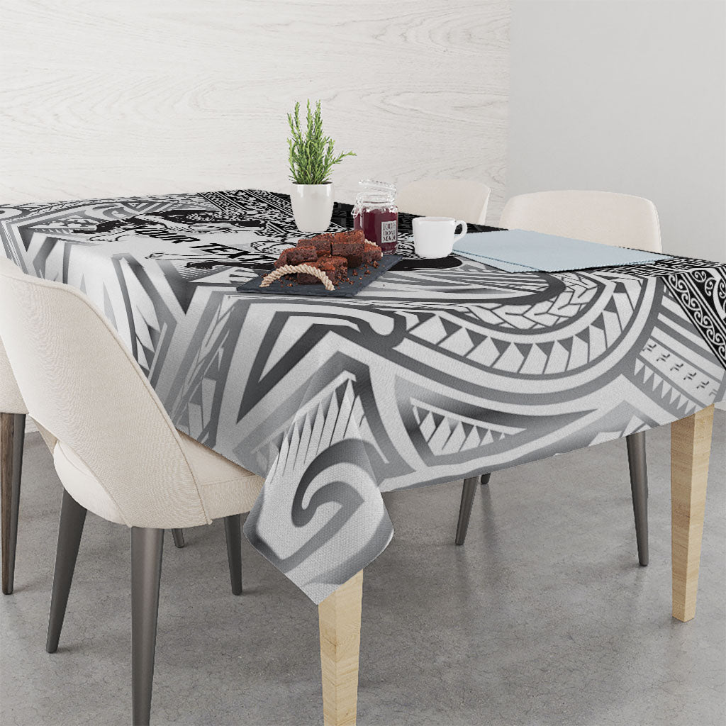 Custom Rugby New Zealand Black Fern Tablecloth Niho Taniwha Inspired LT9 - Polynesian Pride