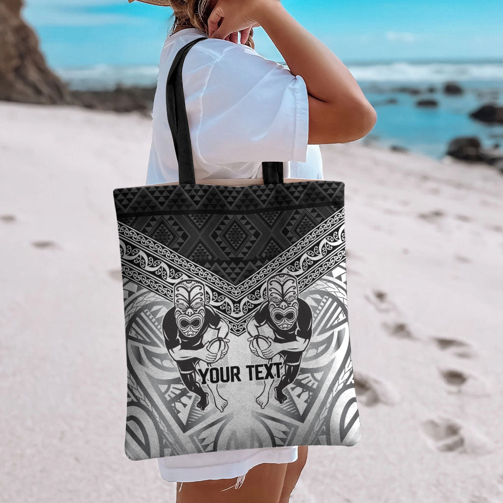 Custom Rugby New Zealand Black Fern Tote Bag Niho Taniwha Inspired LT9 - Polynesian Pride