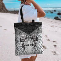Custom Rugby New Zealand Black Fern Tote Bag Niho Taniwha Inspired LT9 - Polynesian Pride