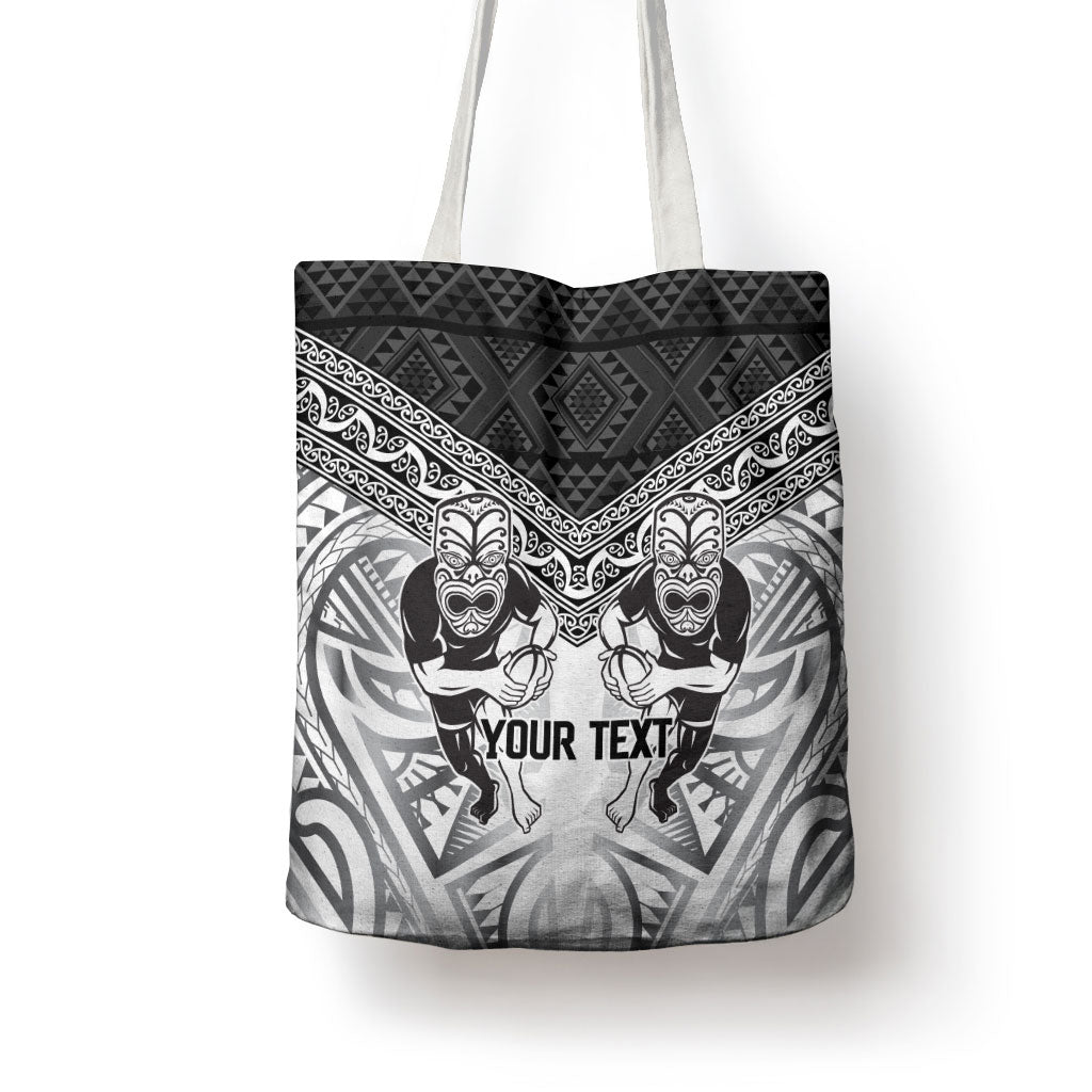 Custom Rugby New Zealand Black Fern Tote Bag Niho Taniwha Inspired LT9 - Polynesian Pride