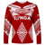 Tonga Rugby Long Sleeve Shirt Proud Tongan Ngatu Kupesi World Cup 2023 No1 LT9 Unisex White - Polynesian Pride