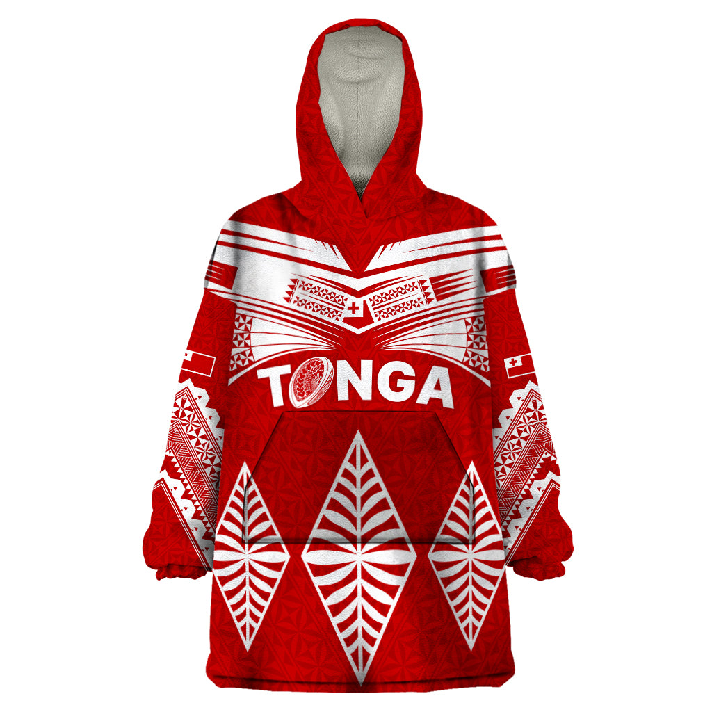 Tonga Rugby Wearable Blanket Hoodie Proud Tongan Ngatu Kupesi World Cup 2023 No1 LT9 One Size White - Polynesian Pride