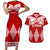 Custom Tonga Rugby Couples Matching Short Sleeve Bodycon Dress and Hawaiian Shirt Proud Tongan Ngatu Kupesi World Cup 2023 No1 LT9 White - Polynesian Pride