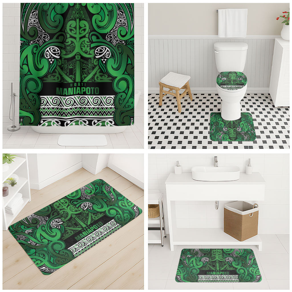 Aotearoa Iwi Ngati Maniapoto Bathroom Set Maori Wharenui House Tribal Pattern LT9 - Polynesian Pride