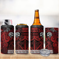 Aotearoa Iwi Te Arawa 4 in 1 Can Cooler Tumbler Maori Wharenui House Tribal Pattern LT9 - Polynesian Pride