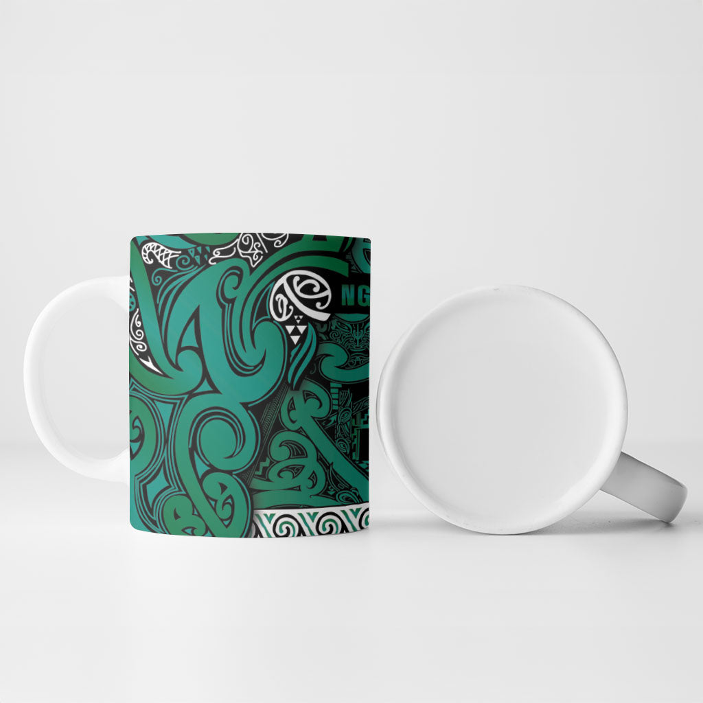 Aotearoa Iwi Ngai Tahu Ceramic Mug Maori Wharenui House Tribal Pattern LT9 - Polynesian Pride