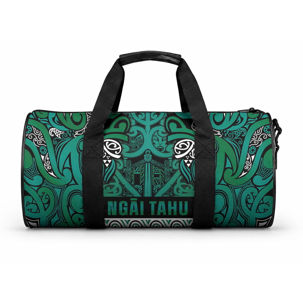 Aotearoa Iwi Ngai Tahu Duffle Bag Maori Wharenui House Tribal Pattern LT9 One size Turquoise - Polynesian Pride