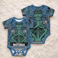 Aotearoa Iwi Ngati Mutunga Baby Onesie Maori Wharenui House Tribal Pattern LT9 - Polynesian Pride