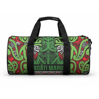 Aotearoa Iwi Ngati Maru Hauraki Duffle Bag Maori Wharenui House Tribal Pattern LT9 One size Green Red - Polynesian Pride