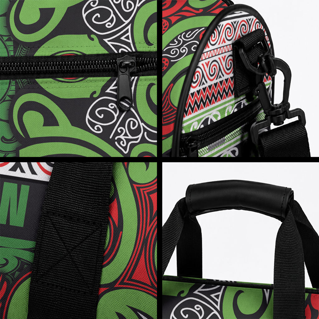 Aotearoa Iwi Ngati Maru Hauraki Duffle Bag Maori Wharenui House Tribal Pattern LT9 - Polynesian Pride