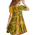 Africa Dashiki Family Matching Off Shoulder Long Sleeve Dress and Hawaiian Shirt African Tribal Art Mixed Polynesian Tattoo Gold Color Unique LT9 - Polynesian Pride