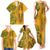 Africa Dashiki Family Matching Tank Maxi Dress and Hawaiian Shirt African Tribal Art Mixed Polynesian Tattoo Gold Color Unique LT9 - Polynesian Pride