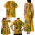 Africa Dashiki Family Matching Tank Maxi Dress and Hawaiian Shirt African Tribal Art Mixed Polynesian Tattoo Gold Color Unique LT9 - Polynesian Pride