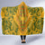 Africa Dashiki Hooded Blanket African Tribal Art Mixed Polynesian Tattoo Gold Color Unique LT9 - Polynesian Pride