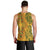 Africa Dashiki Men Tank Top African Tribal Art Mixed Polynesian Tattoo Gold Color Unique LT9 - Polynesian Pride