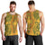 Africa Dashiki Men Tank Top African Tribal Art Mixed Polynesian Tattoo Gold Color Unique LT9 - Polynesian Pride