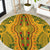 Africa Dashiki Round Carpet African Tribal Art Mixed Polynesian Tattoo Gold Color Unique LT9 Gold - Polynesian Pride