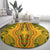 Africa Dashiki Round Carpet African Tribal Art Mixed Polynesian Tattoo Gold Color Unique LT9 - Polynesian Pride