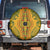 Africa Dashiki Spare Tire Cover African Tribal Art Mixed Polynesian Tattoo Gold Color Unique LT9 - Polynesian Pride