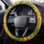 Africa Dashiki Steering Wheel Cover African Tribal Art Mixed Polynesian Tattoo Gold Color Unique