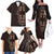 Africa Dashiki Family Matching Off Shoulder Long Sleeve Dress and Hawaiian Shirt African Tribal Art Mixed Polynesian Tattoo Red Color Unique LT9 - Polynesian Pride