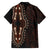 Africa Dashiki Family Matching Off Shoulder Long Sleeve Dress and Hawaiian Shirt African Tribal Art Mixed Polynesian Tattoo Red Color Unique LT9 - Polynesian Pride