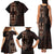 Africa Dashiki Family Matching Tank Maxi Dress and Hawaiian Shirt African Tribal Art Mixed Polynesian Tattoo Red Color Unique LT9 - Polynesian Pride