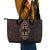 Africa Dashiki Leather Tote Bag African Tribal Art Mixed Polynesian Tattoo Red Color Unique LT9 - Polynesian Pride