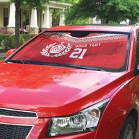 Custom Mate Ma'a Tonga Heritage Auto Sun Shade Pacific Tribal Rugby Red Edition LT9 - Polynesian Pride
